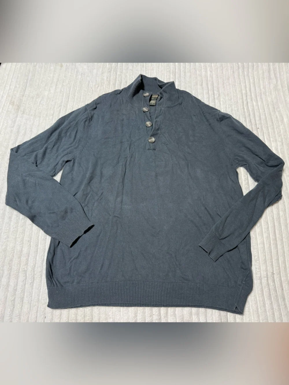Banana Republic Men’s Dark Navy Button-Front Sweater